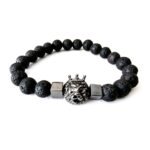 PULSERA PIEDRA VOLCÁNICA REY LEÓN