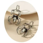 ARETES PENDIENTES DE ARAÑAS DE METAL