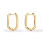 ARETES ARRACADAS ACERO INOXIDABLE CLIP ESTILO OVALADO