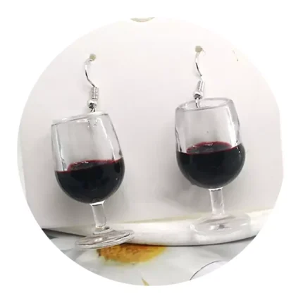 ARETES PENDIENTES COPA DE VINO