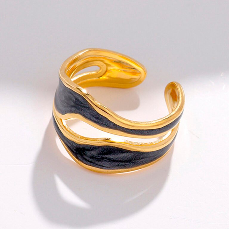 Anillo Acero Perla Negra1