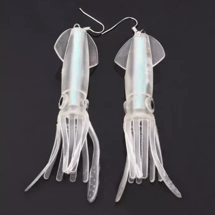 ARETES PENDIENTES DE CALAMAR DE SILICONA