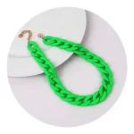 COLLAR MATE ACRÍLICO DE COLORES CADENA CHUNKY