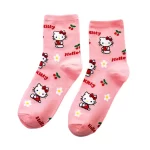 CALCETAS DE ALGODÓN DE HELLO KITTY ROSA CLARO