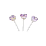 DIJE PALETA CORAZÓN MORADA BRILLOS