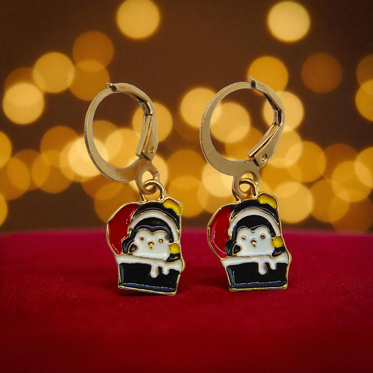 DSC00891 (1) Aretes pingüino navideño - Image 1