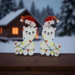 aretes navidad llama navideña
