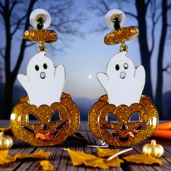Aretes fantasma calabaza