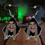 Aretes bruja personaje de terror