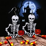 Aretes esqueleto con calabaza