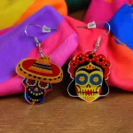 Aretes día de muertos catrinas