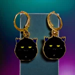 Aretes búho negro