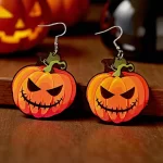 Aretes calabaza malvaba Halloween