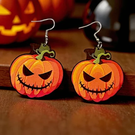 Aretes calabaza malvaba Halloween