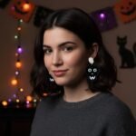 Aretes calavera feliz - Imagen 2