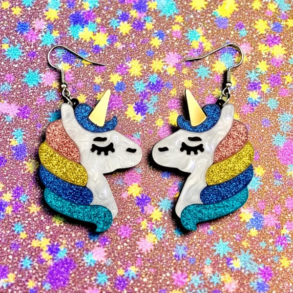 Aretes unicornio