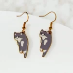 Aretes gato gris