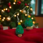 aretes de navidad árbol de navidad 3D