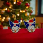 aretes de navidad personaje de navidad