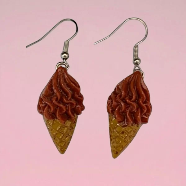 ARETES HELADO CHOCOLATE