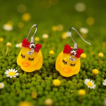 aretes pato cute