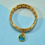 PULSERA ITALIANA DORADA DIJE BALLENA