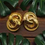 aretes acero inoxidable aros cruzados
