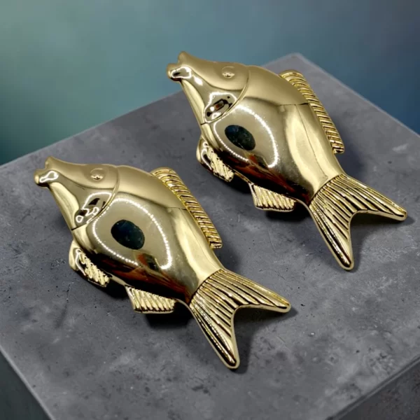 Aretes Pendientes De Pez Dorado Tamaño XL