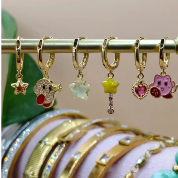 Multi aretes Higgies de charms de personajes videojuego bola rosa 