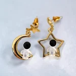 aretes locos astronautas en luna y estrella