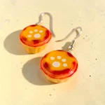 aretes locos de tarta con huellita