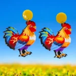 ARETES LOCOS DE GALLO DE COLORES