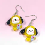 ARETES LOCOS MASCOTA DE GRUPO MUSICAL  PERRO AMARILLO JM