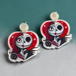 aretes de corazón Halloween dúo