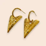 aretes de acero inoxidable de corazón colgante - Imagen 2