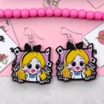 ARETES MDF ALCIA EN CUADRO KAWAII