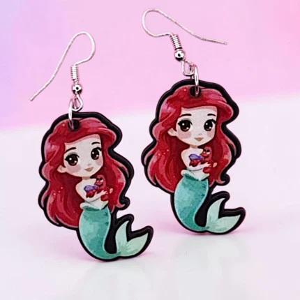 ARETES DE MDF PRINCESA DEL MAR