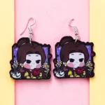 ARETES DE MDF PRINCESA KAWAII DE LA ROSA