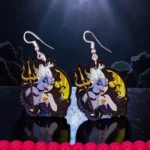 ARETES DE MDF VILLANA MITAD HUMANA