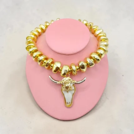 Carrito 4 COLLAR DE BAÑO DE ORO DORADO CRANEAO