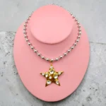 COLLAR DE ACERO INOXIDABLE ESTRELLA DORADA