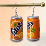 aretes de diseño soda de naranja
