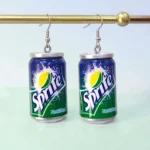 aretes con diseño soda de limón