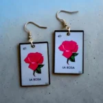 ARETES DE DISEÑO LOTERIA LA ROSA
