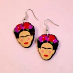 ARETES DE DISEÑO FRIDA KALO MDF