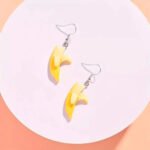 Par Aretes Pendientes Platano Fruta - Imagen 3
