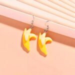 Par Aretes Pendientes Platano Fruta - Imagen 4