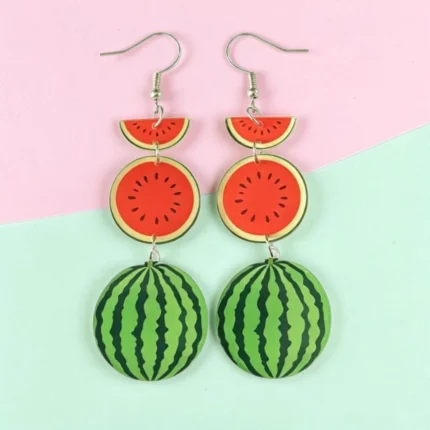 ARETES DE FRUTAS COLGANTES SANDIA