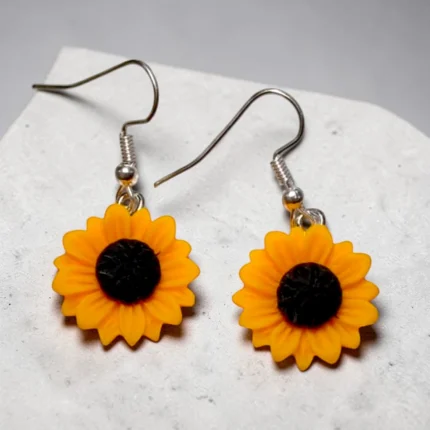 aretes de diseño girasol