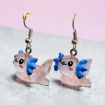 aretes de ajolote kawaii